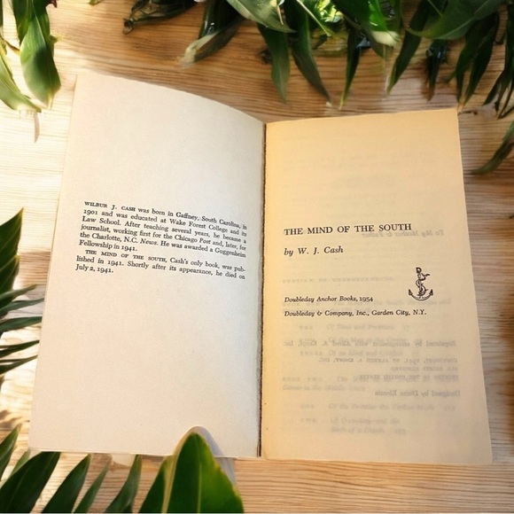 VINTAGE 1954 The Mind of the South by W.J. Cash - Paperback - Picture 3 of 5
